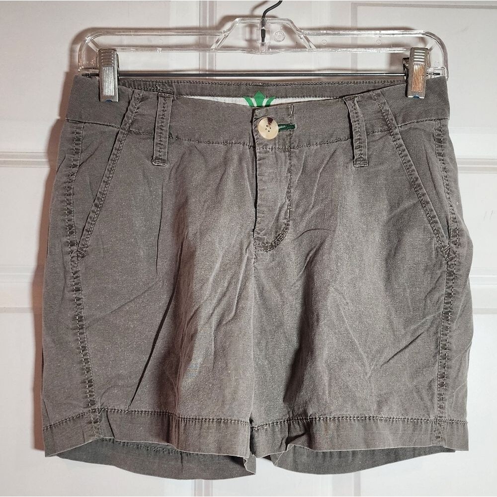 Worn Lightweight Gray Cotton Blend Shorts Size 2 (4.5in Inseam)